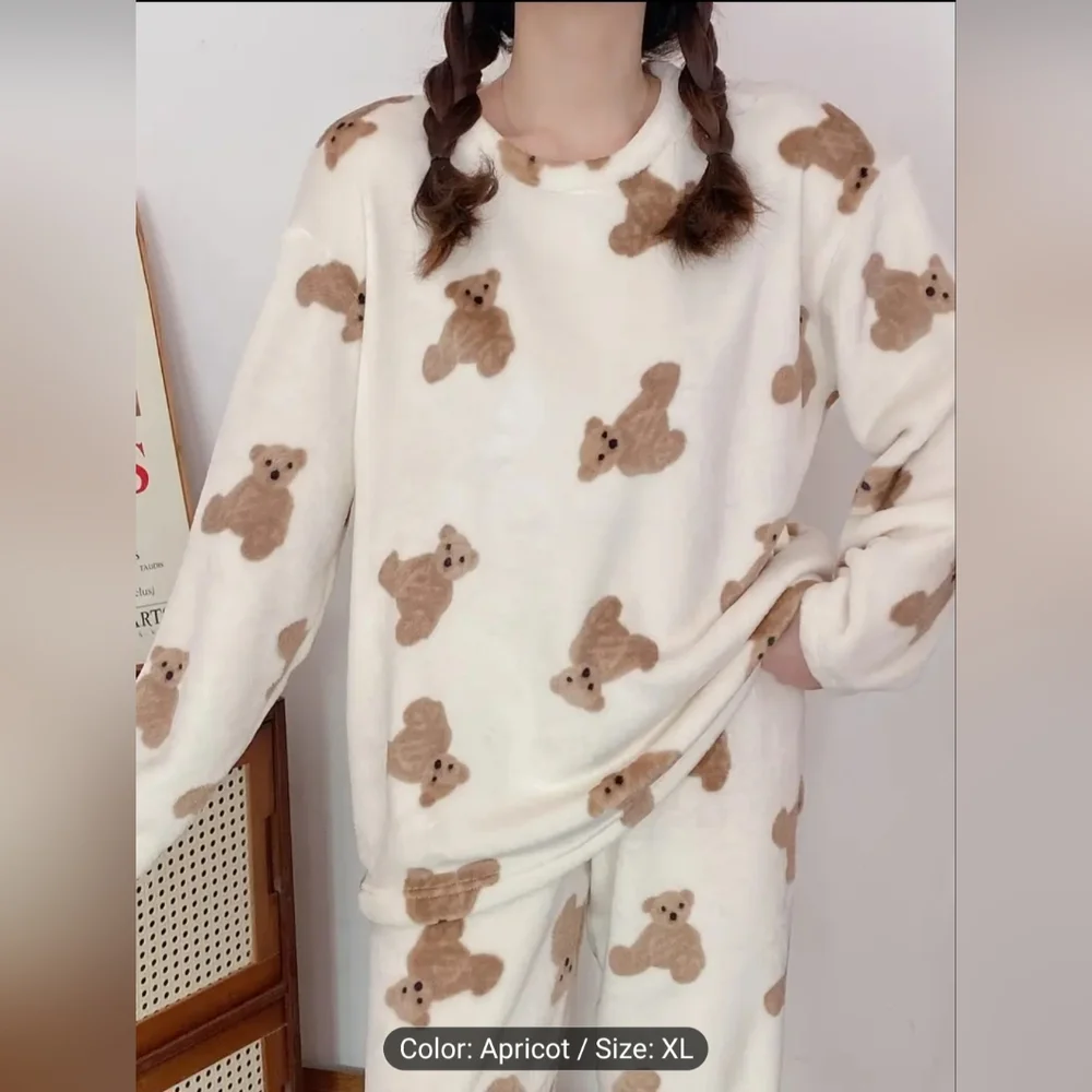 NIP Amazing Plush Soft Teddy Bear Warm Pajamas Xl - Picture 6 of 9